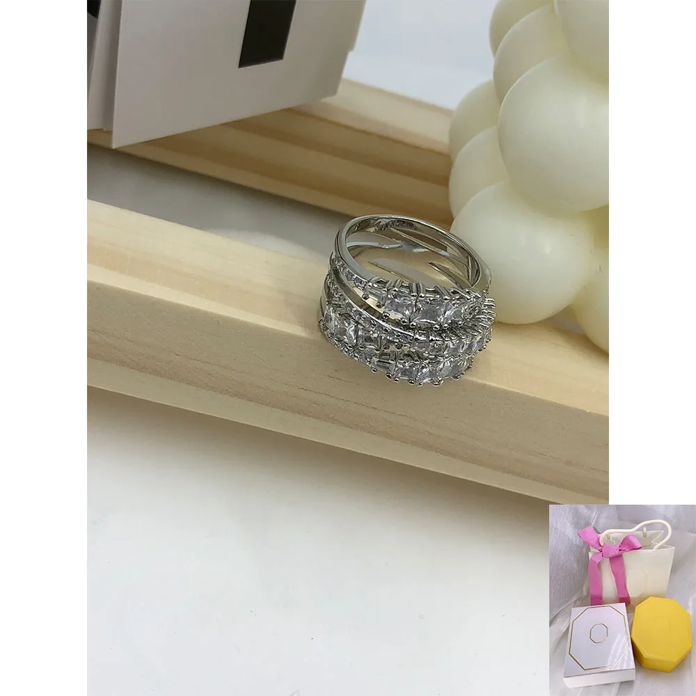 New fashion hot selling Hyperbola ring mixed cutting white romantic Valentine\'s Day gift