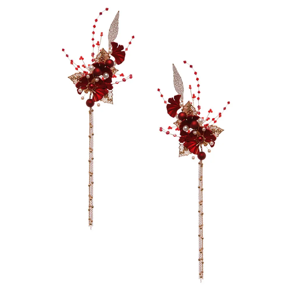 

Elegant Bridal Side Clip Headdress for Wedding Party Hair Accessories Beautiful Pearl Alloy Sturdy Proposal Cosplay Special