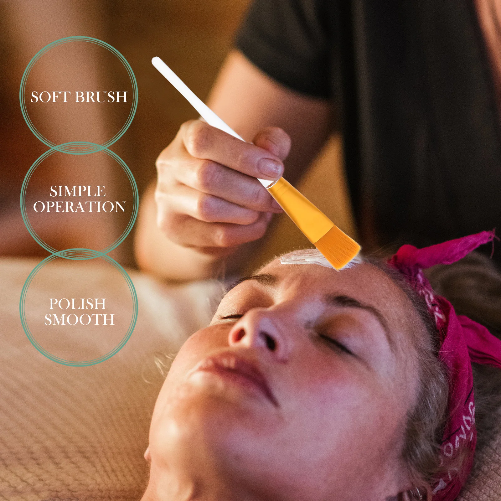 10 Uds. Cepillo para mascarilla Facial, cepillo de maquillaje lavable con forma de abanico para crema de Gel, aplicador de mascarilla para dormir, herramienta de tratamiento de barro para el cuidado de la piel Facial