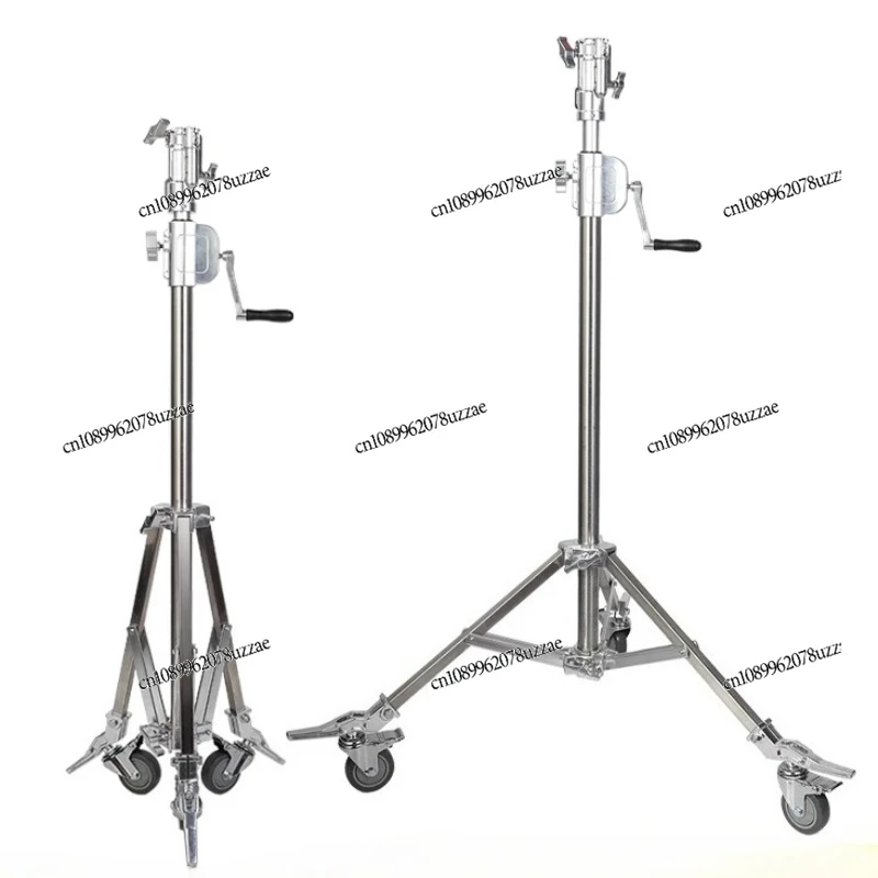 Studio Medium-sized Hand-cranked Light Stand Lifting Tripod Photography Stand with Pulley Universal with Inclined Arm