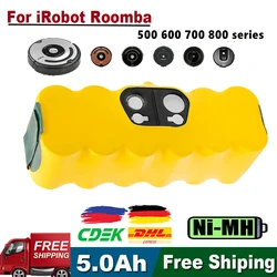 Batterie pour iRobot Roomba, Batterie pour iRobot Roomba, 14.4 V, 5000mAh, 500, 600, 700, 800, 900 Series, 14.4, 620, 650, 770, 780