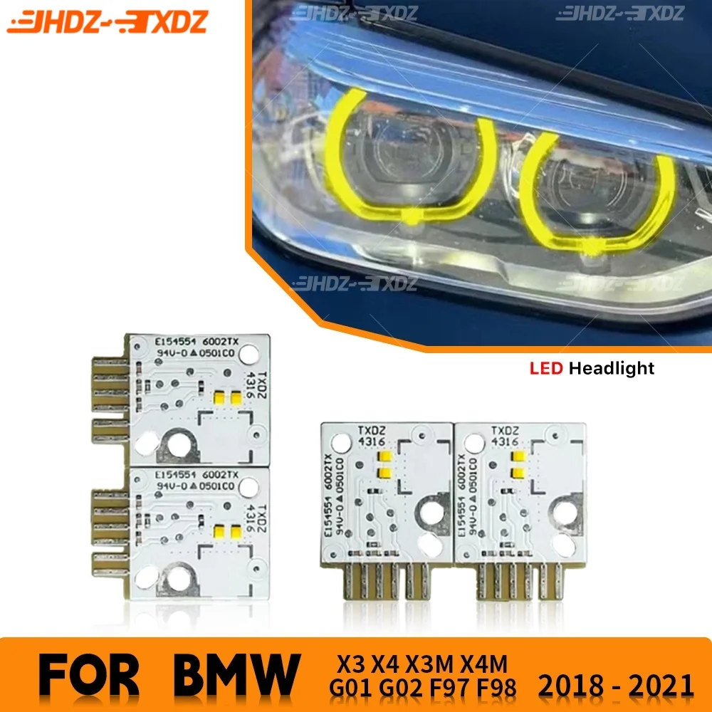 

DRL Board Angel Eye Daylight Yellow Amber Red Blue For BMW X3 X4 G01 G02 2017-2021 LED Headlight Daytime Running Light Module