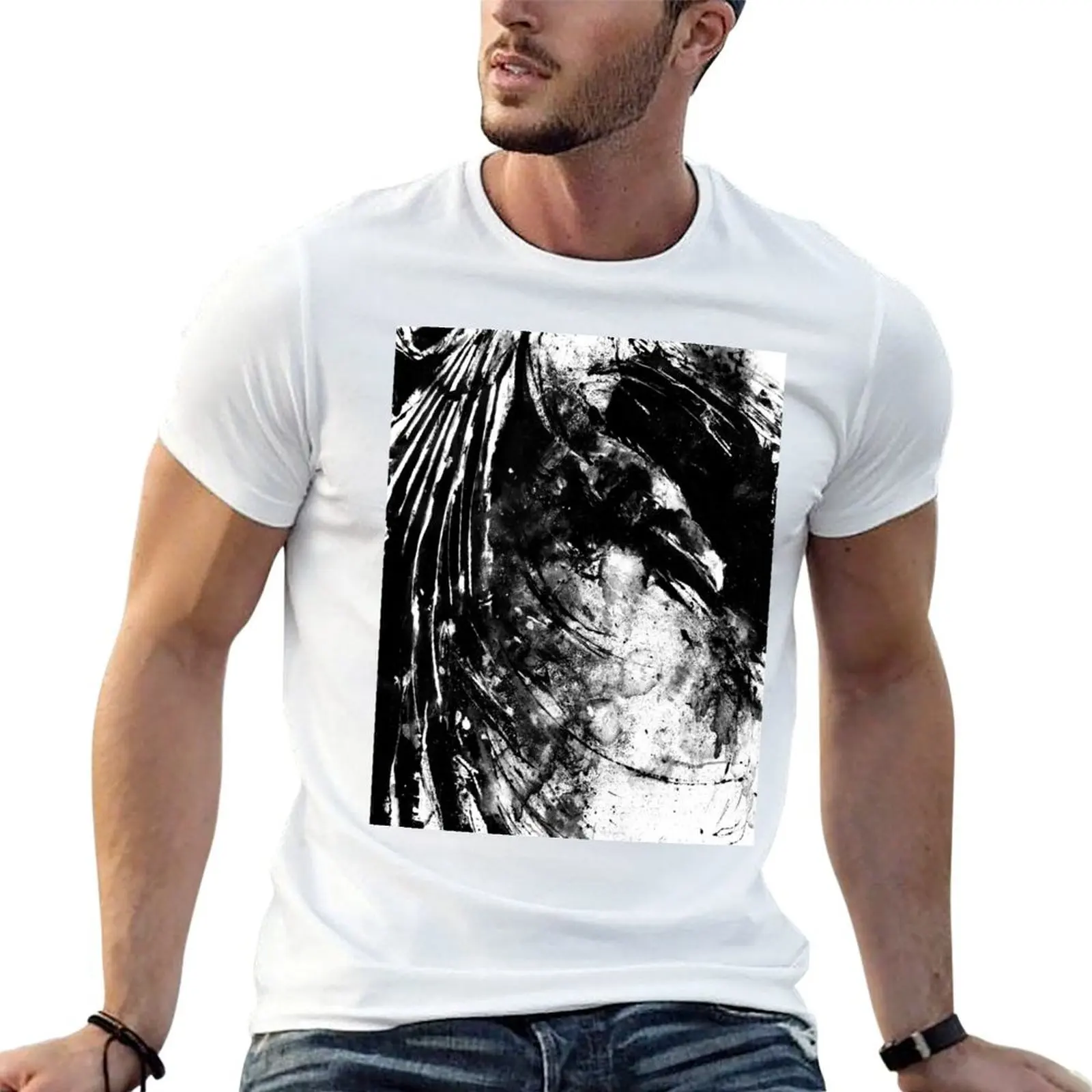 Messy Raven T-Shirt funny t shirts man t shirts for man cotton funny graphic t shirts for man T-shirt