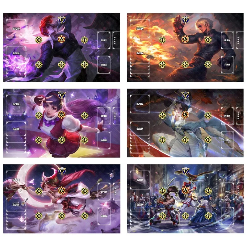 600x350mm Cardfight!! Vanguard Card Grid Fan Mai Shiranui Single Player Battle Playmat Iori Yagami Rubber Board Game Card Mat