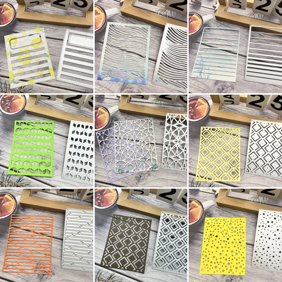 2025new Arrival  Metal Cutting Dies For Scrapbook Card Making Stencilphoto Album Stars And Various Patterns Background Frame