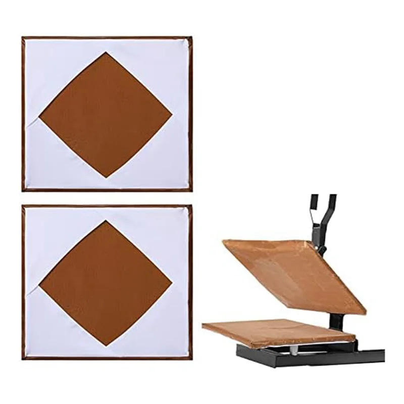 2 PCS Heat Press Platen Wrap Cover, Heat Resistant Protector for Protecting Sublimation Heat Pressing Machine A White