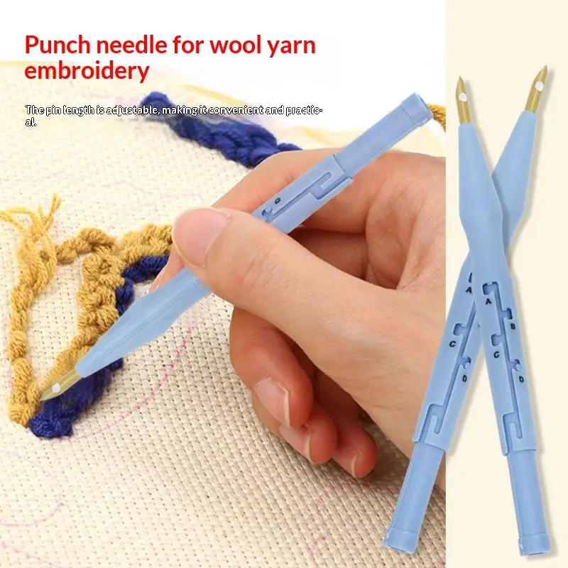 Magic Embroidery Kit Punch Needle Stitching Tool Set with 3 Sizes Perfect for DIY Home Sewing and Handcrafting