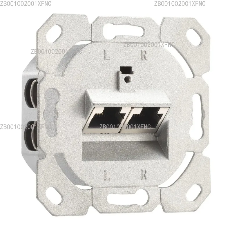 2Pcs German panel 80x80 Zinc alloy panel Super six panel European information Double hole beveled surface