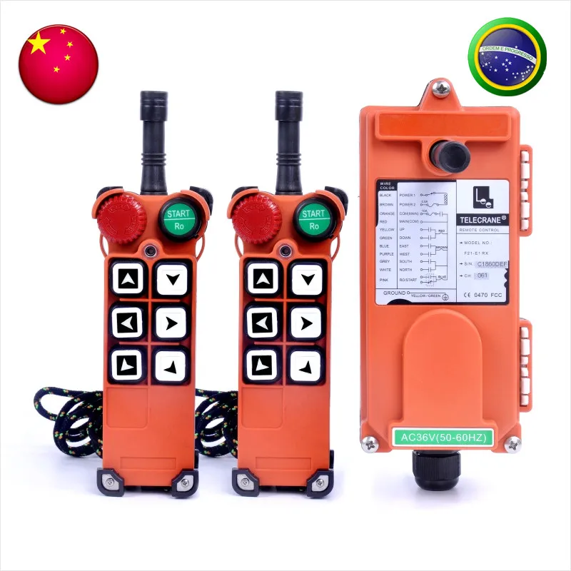 TELECRANE F21-E1 (2T1R) Wholesales Industrial Winch Crane Remote Control 380V 220V 36V AC 50-60HZ for Hoist Crane