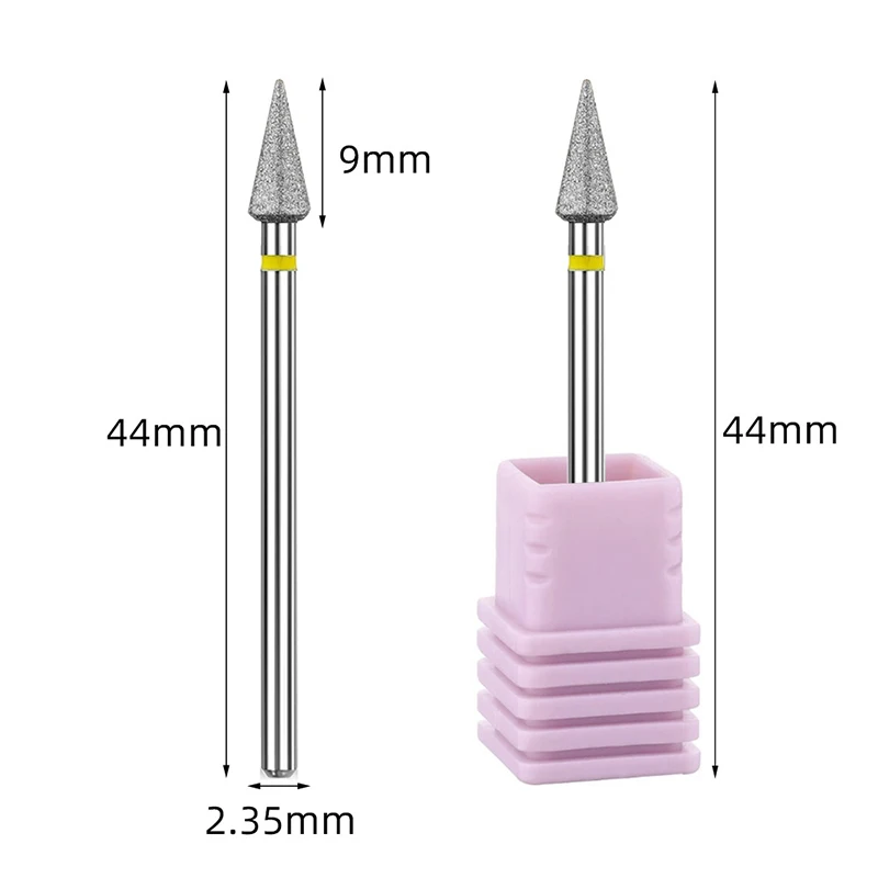 Foret à Ongles Portable en Carbure de Tungstène, Embout Triangulaire, Outil de Manucure, pour Retirer le Gel des Ongles, Nettoyage, 1 Pièce