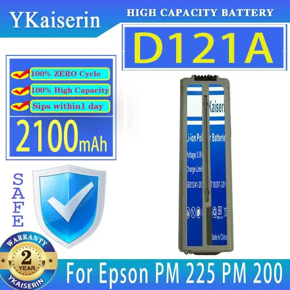 

YKaiserin 2100mAh Replacement Battery D121A (C12C831082) For Epson PictureMate 200/Charm PM200 Printer Charm PM 225 Digital