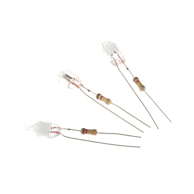 Voyant lumineux au néon, lampe au néon, ampoules à bouton de commutation, signes rouges, 6mm, 220V, 4,1x6mm, 10 pièces