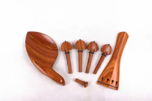 One set Rosewood Violin Kit 4/4 Violin Tailpiece Peg Chin Rest Violin Accessories USW