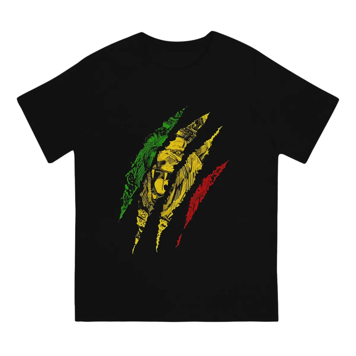 Warrior Lion Of Judah King Rasta Reggae Jamaica T-Shirt Men Novelty 100% Cotton Tees O Neck Short Sleeve T Shirt Printing Tops