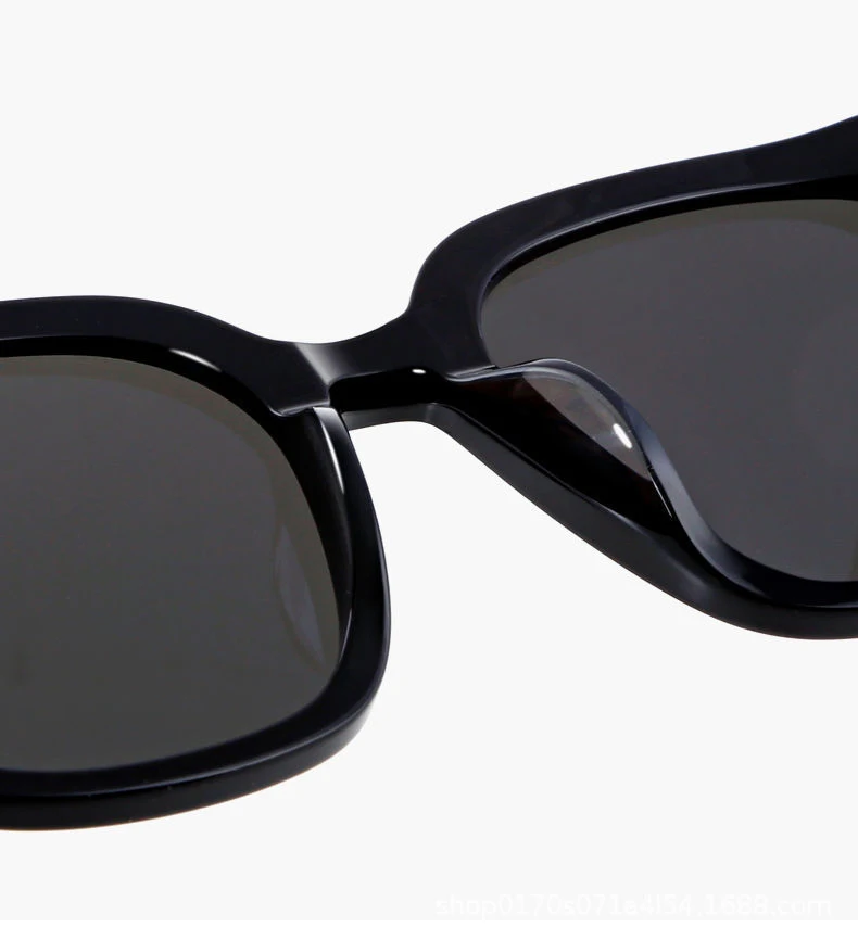 Mode Koreanische Persönlichkeit Ins Trend Schwarz Quadratischen Rahmen UV400 Sonnenbrille für Unisex Straße Sonnenbrille – Detail 6