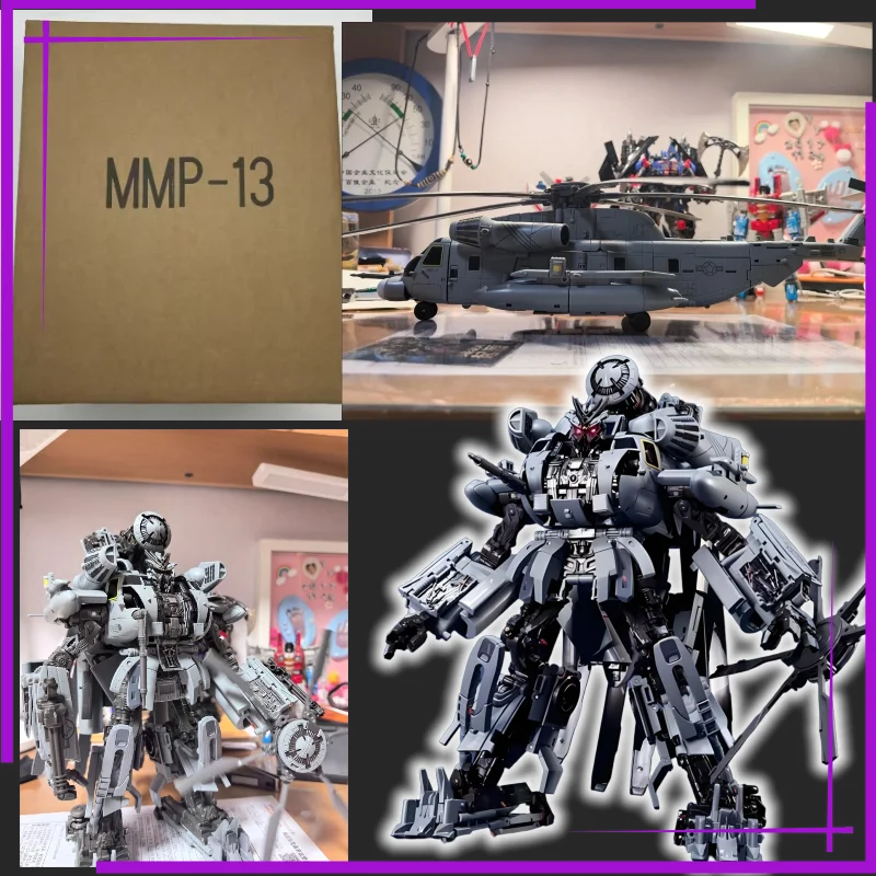 【 Spot Goods】 MMP13 KO MPM13 Blackout Transformation Toy Movie Masterpiece Scale Helicopter Robot Action Figure Collection Model