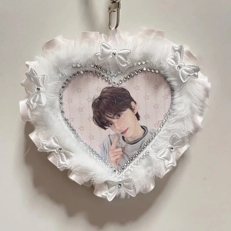 Free Custom Plush Idol Bag Pendant Kpop Anime Celebrity Name Photo Custinuzed Charm Keychain Handmade Fan Support Goods