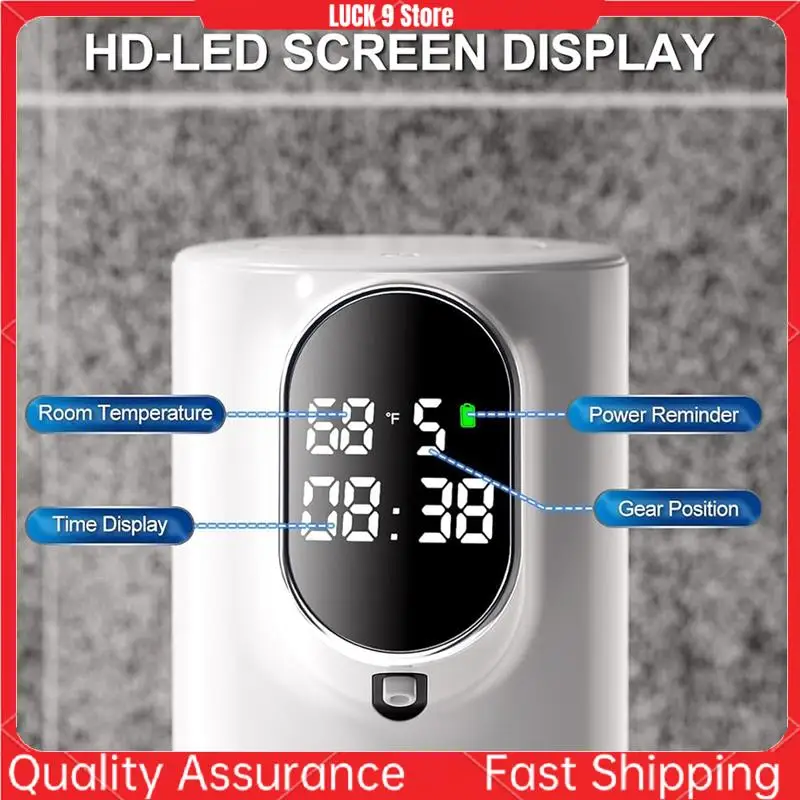 Automatic Soap Dispenser 5-Level Adjustment IPX6 Water-Resistant Foam Soap Dispenser LED Time And Temperature Display-AB52