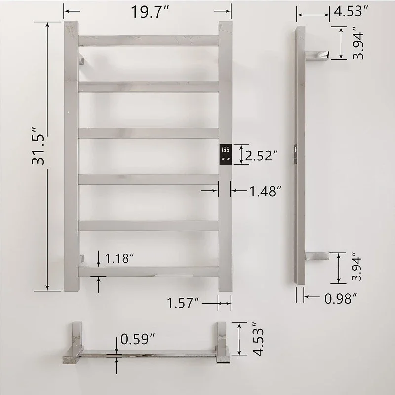 HOME. Electric Towel Warmer| with Timer & Temperature Multi-Level Adjustments| Super Thin