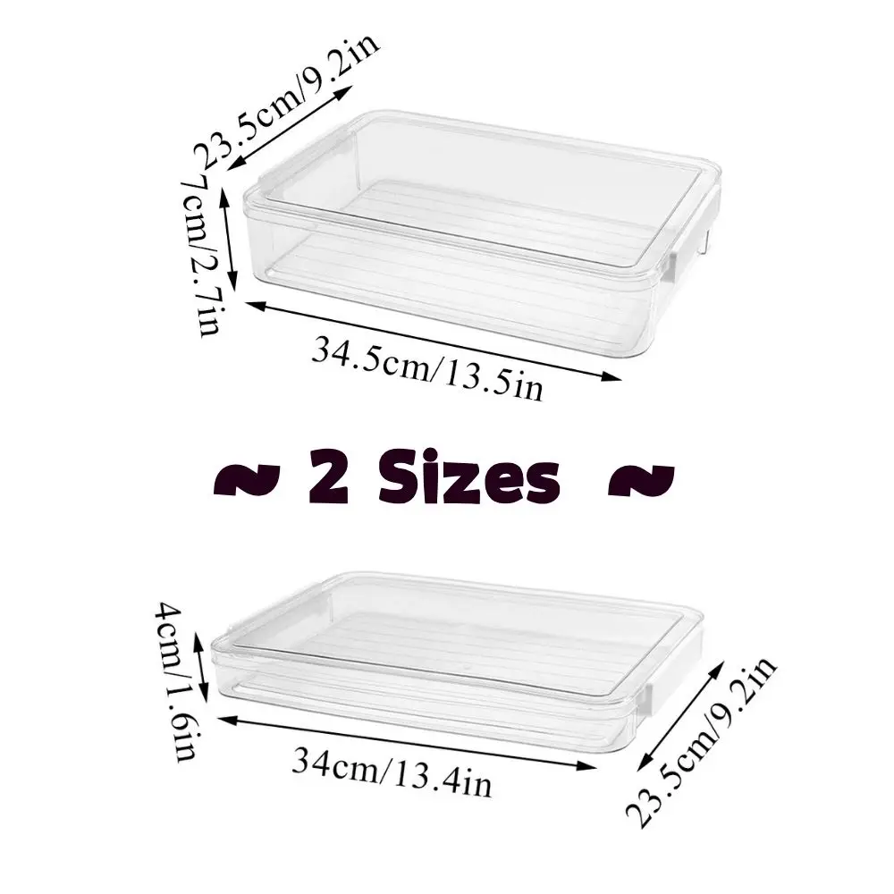 Hot Clear Storage Boxes A4 File Box Large Capacity Document Organizer Certificate File Container Dust Proof Small Items Storage