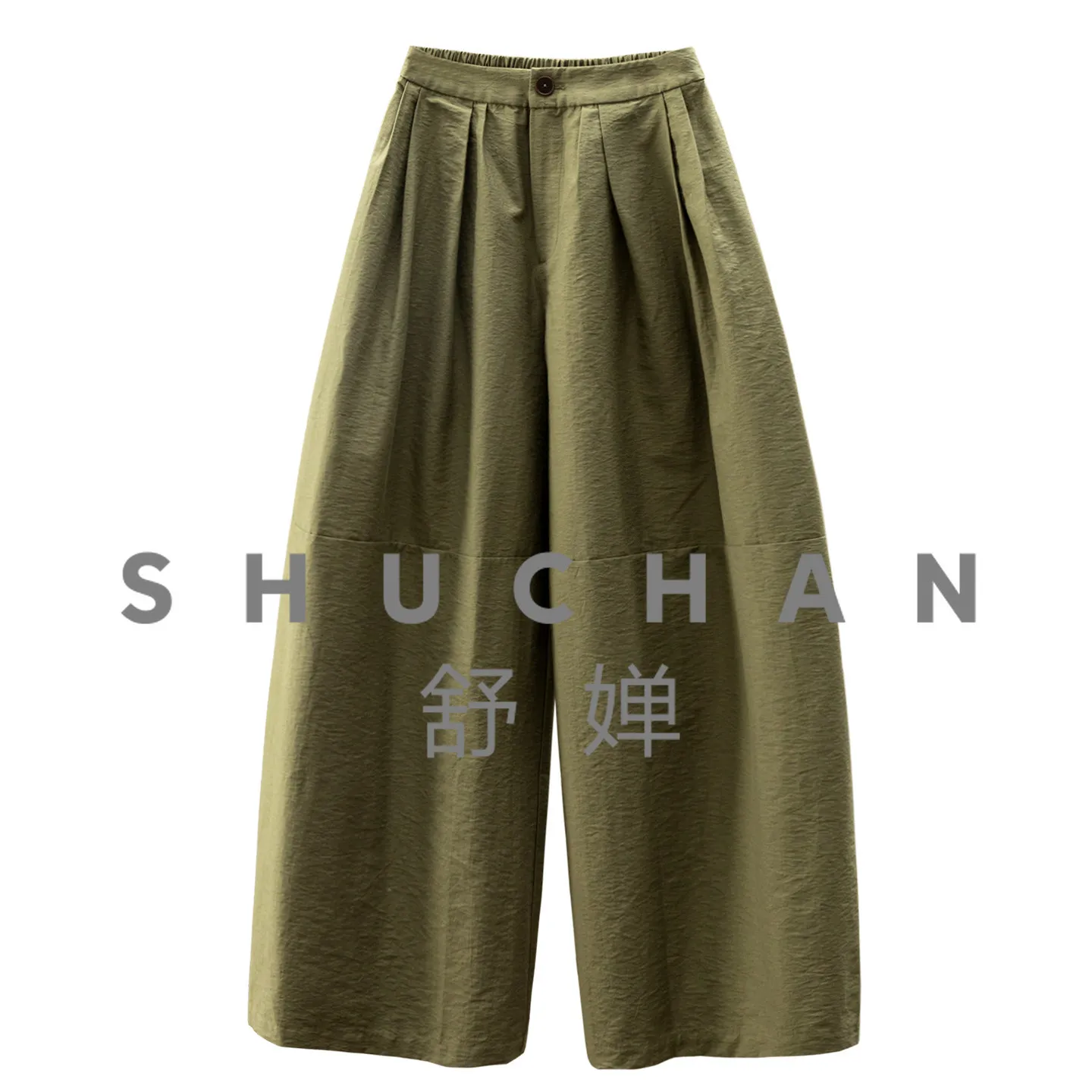 

Loose Pants Cotton Blend Casual High-grade Accent, High Waist Loose Wide Leg Culottes for Women, 24L3