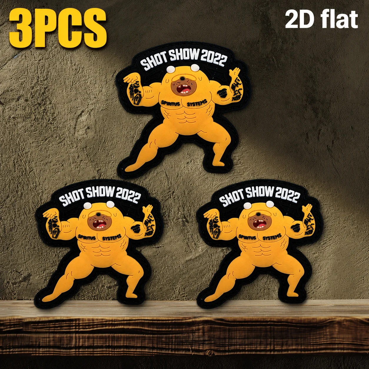 Muscular Big Dog Cartoon Alien-Shaped English Logo Velcro Patch with Free Fur Surface, Available in Various Sizes, 1Pc/2Pcs/3Pcs, Waterproof, Wear-Resistant, Anti-Bending, Suitable for Outdoor Wear, Collection, Play, Versatile Decoration view 4