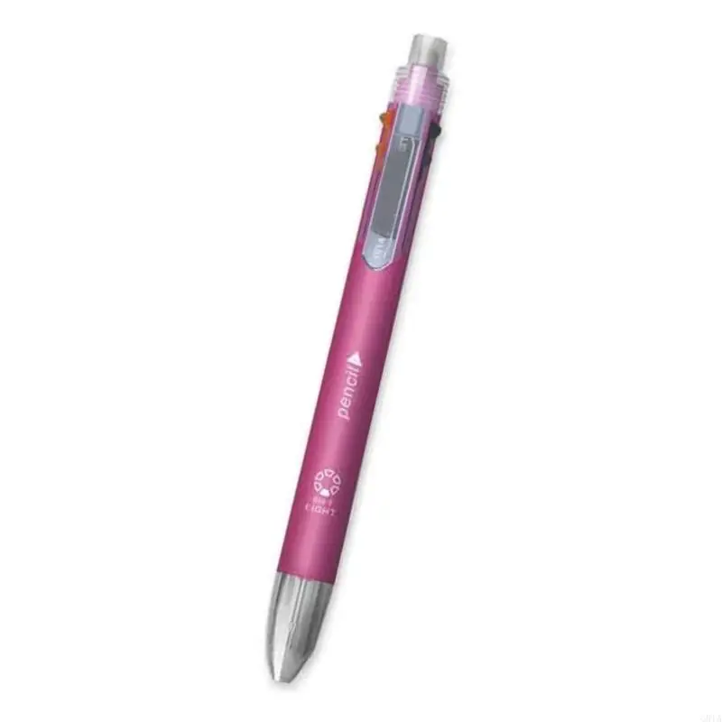 Multifunction Multifunction Multifuncted Penpoint Mechanical Pencil, 5-цветной в 1 выдвижной шар для школьного офиса