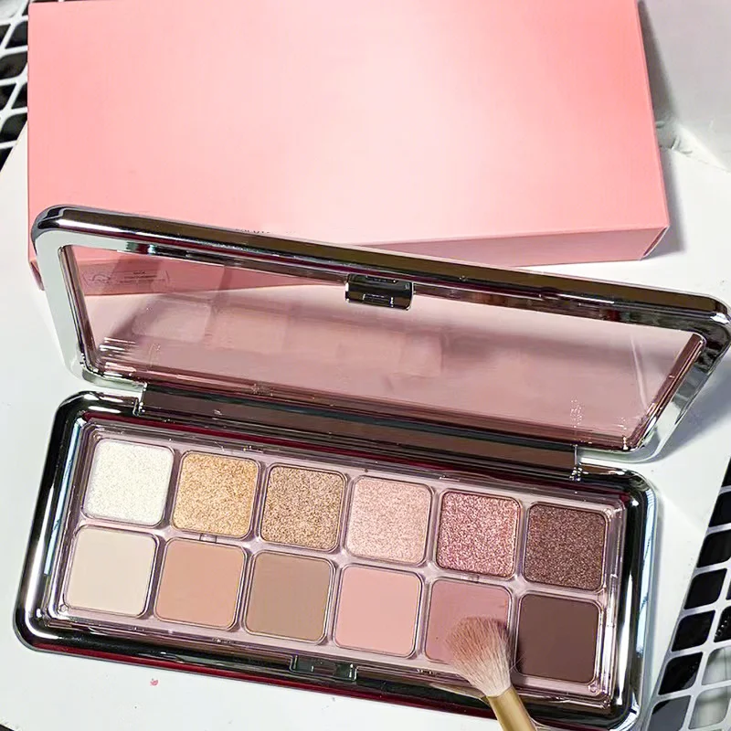 12-kolorowa paleta cieni do powiek Nude Matte Shimmer High Pigment Grey Color Tone Wodoodporna profesjonalna paleta cieni do powiek