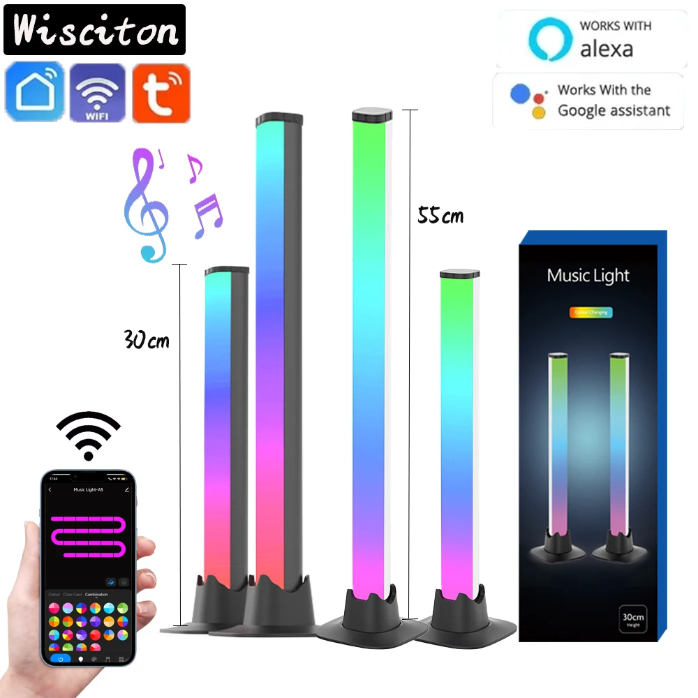 Desktop RGB Computer Monitor Light Bar Music Rhythm LED Holiday Atmosphere Decoration LIght E-sports TV Background Wall Lighting