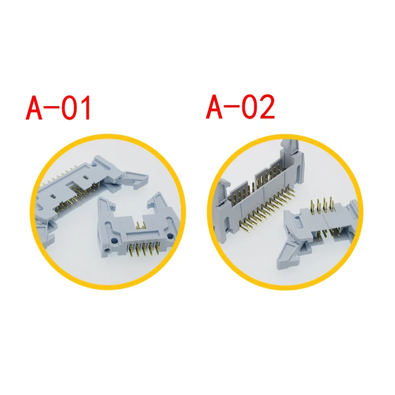 DC2 10/14/16/20/26/30/34/40/50/60/64 Pin 2.54MM Pitch Male Socket IDC Box Headers Connector 10P/20P/40P For FC 2.54