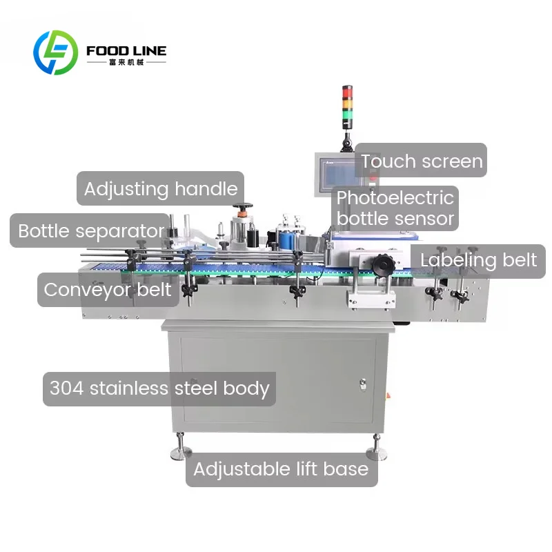 Customized High Speed Fully Automatic Pet Plastic Bottle Jar Round Bottle Sticker Labeling Machine
