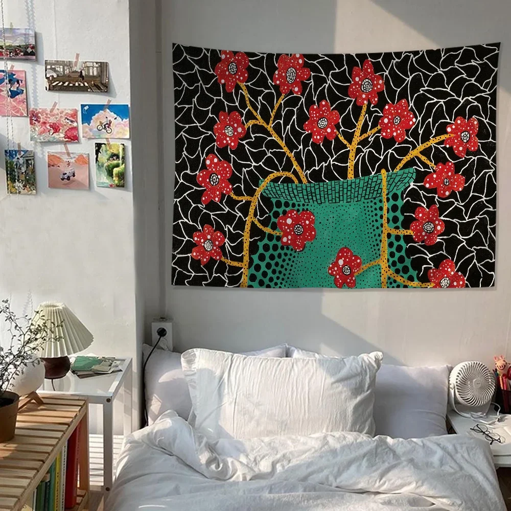 Yayoi Kusama Hippie Wall Hanging Tapestries Art Science Fiction Room Home Decor Kawaii Room Decor