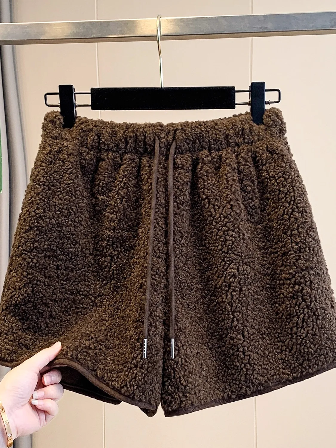 

Широкие брюки из овечьей шерсти для женщин: свободные, повседневные, с высокой талией, осенне-зимние, больших размеров, прикрывающие бедра, для девушек и подростков