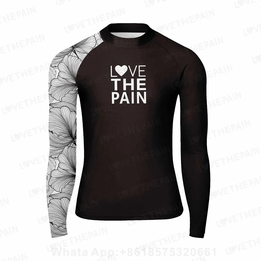 Men Long Sleeve Surfing Rash Guard Summer Surf Clothes T-shirt Swimwear Swim Beach Uv Swimming Diving Suit Rashguard Camiseta