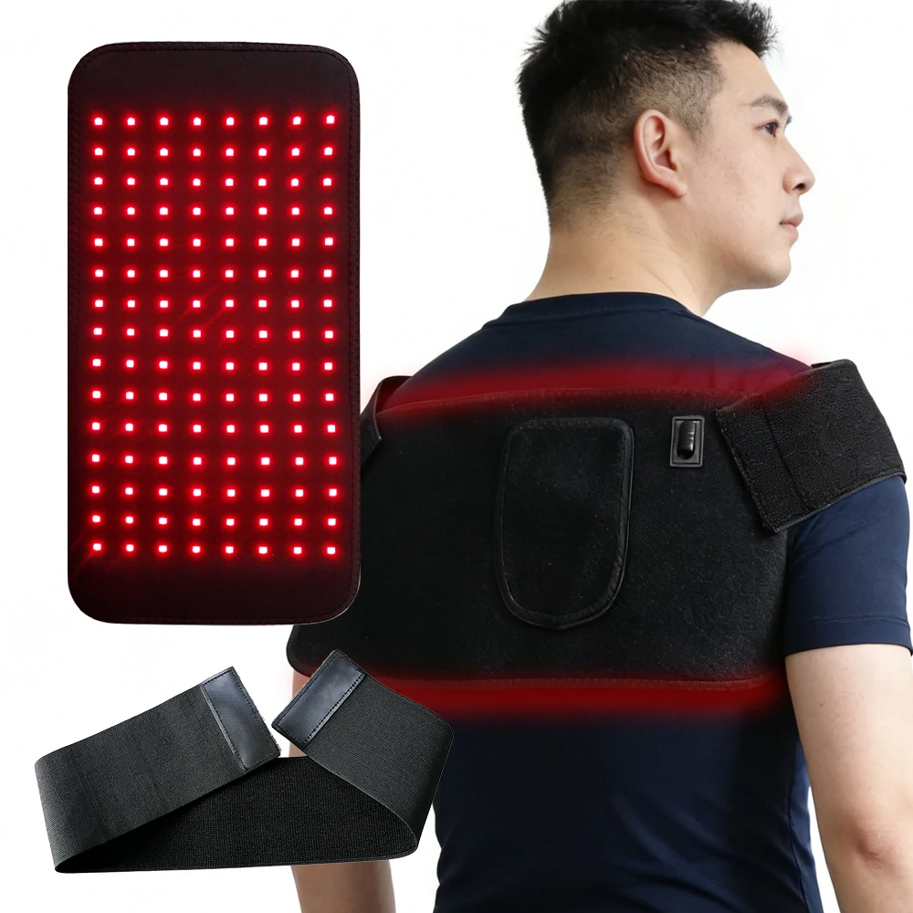 

Пояс для светотерапии с 120 светодиодами (850 нм, 660 нм) красного и инфракрасного света, для сжигания жира на спине, поясница, массажная накладка для похудения и оздоровления всего тела