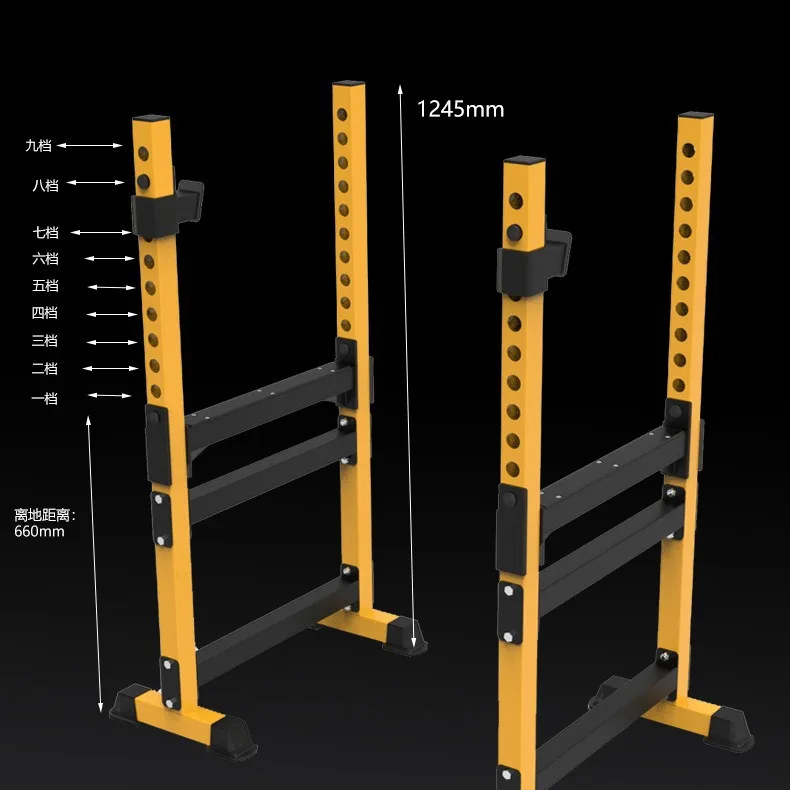 Multifunctional Weightlifting Bench Press Rack Adjustable Split Portable Squat Rack Bench Press