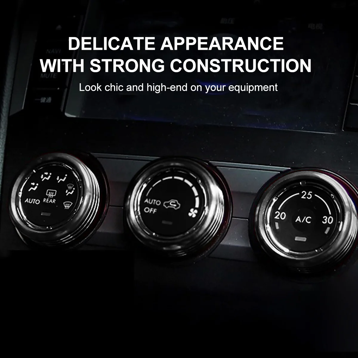 

3 Pcs Air Conditioning Knob Decorative Ring Covers Button Rings for Moment