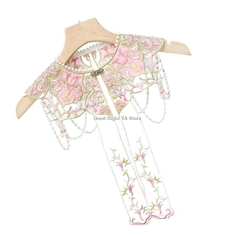 

Stylish Chinese Embroidered Shoulder Cover Polyester Fabric Texture Cloth Accessory Suitable for Cloth Enthusiasts