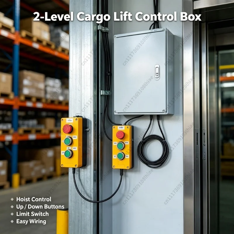 Simple two-layer electric hoist hoist cargo elevator lift vegetable delivery hydraulic freight elevator controller box