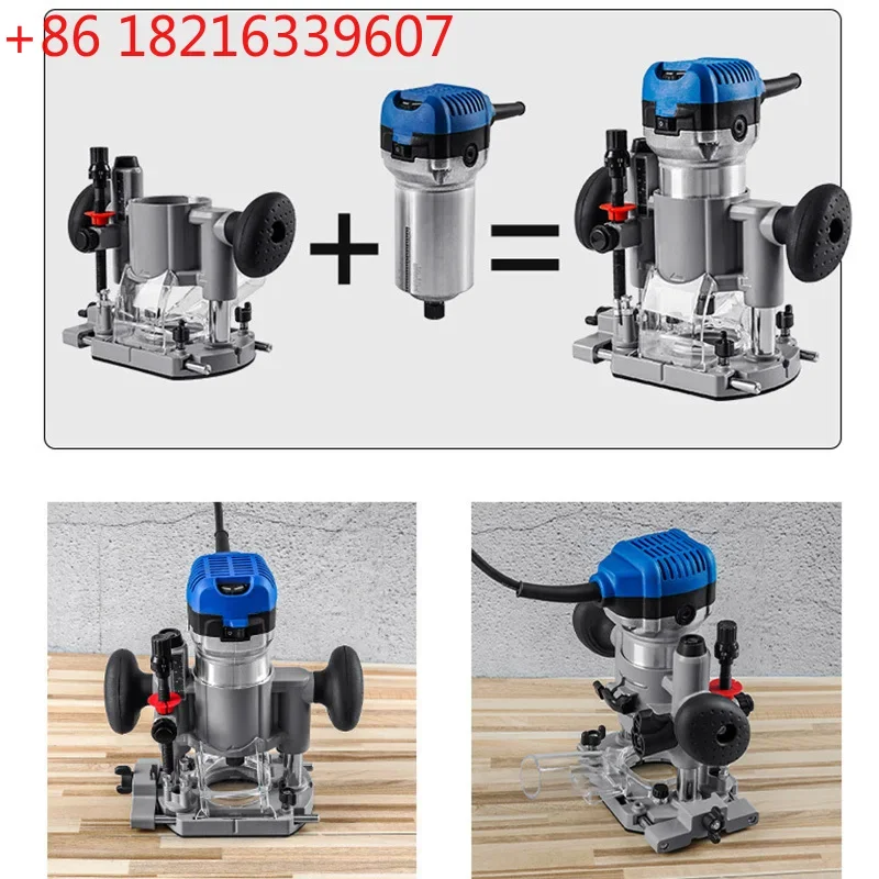 YAO Plunge Base For 65mm Wood Router, Aluminum Plunge Router Bracket Handheld Electric Woodworking Trimming Machine Base