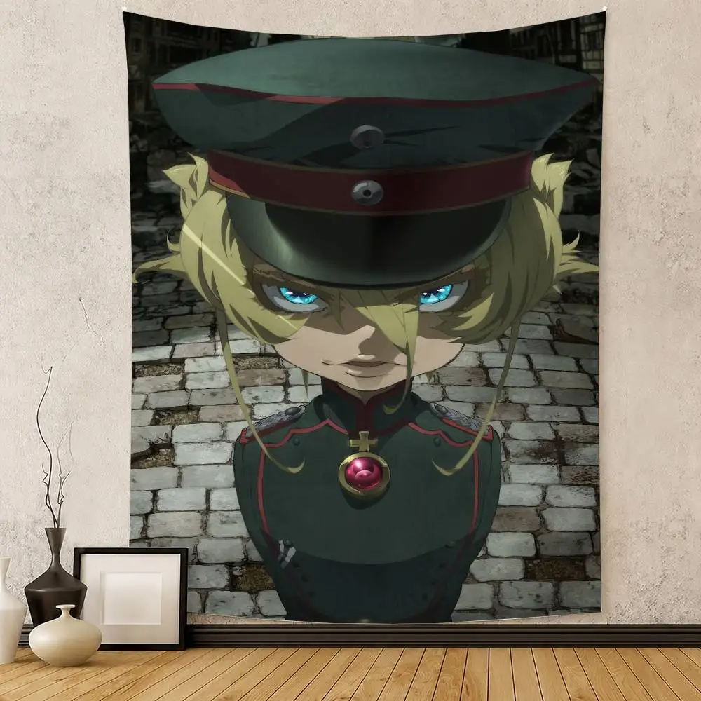 the saga of tanya the evil Tanya Degurechaff Anime Flag Digital Printing Banner for Garage Wall Out Door Decoration