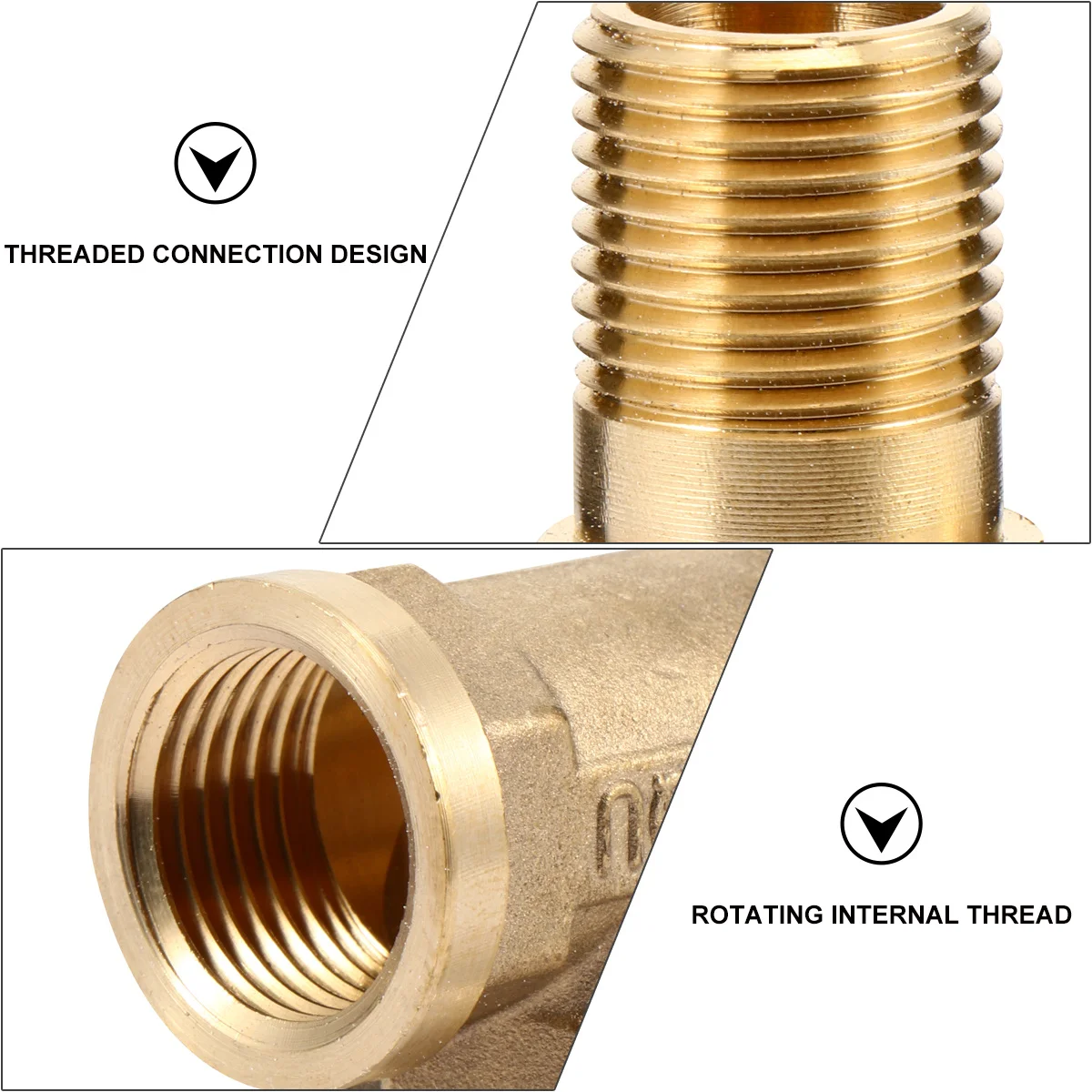 

Brass Tee Fitting Male-Female Thread Conversion Connector T-Shaped Gas Adapter 3 Way Joints Fuel Hose Joiner Brass Fitting