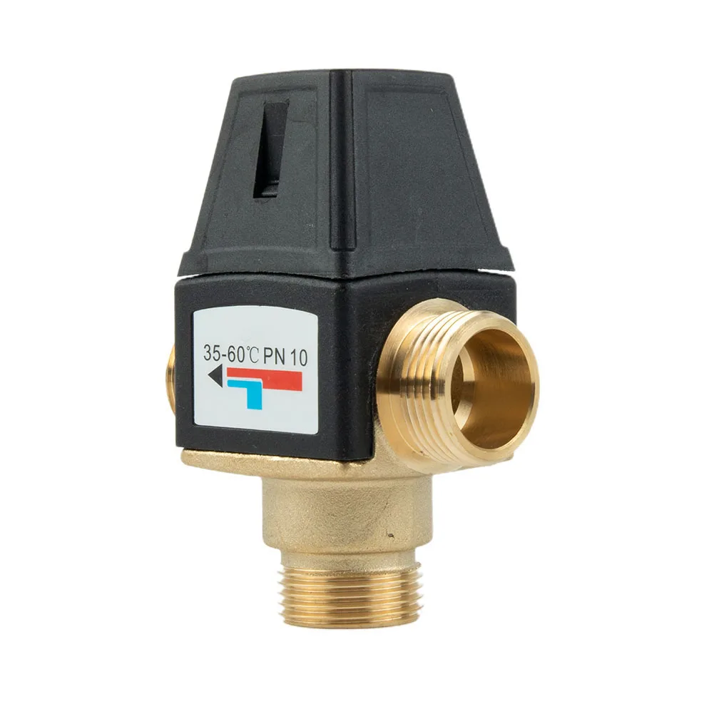3 Way Thermostatic Mixer Valve for Hot Water Circulation Systems Brass and Plastic DN20 DN25 Scalding Protection Feature