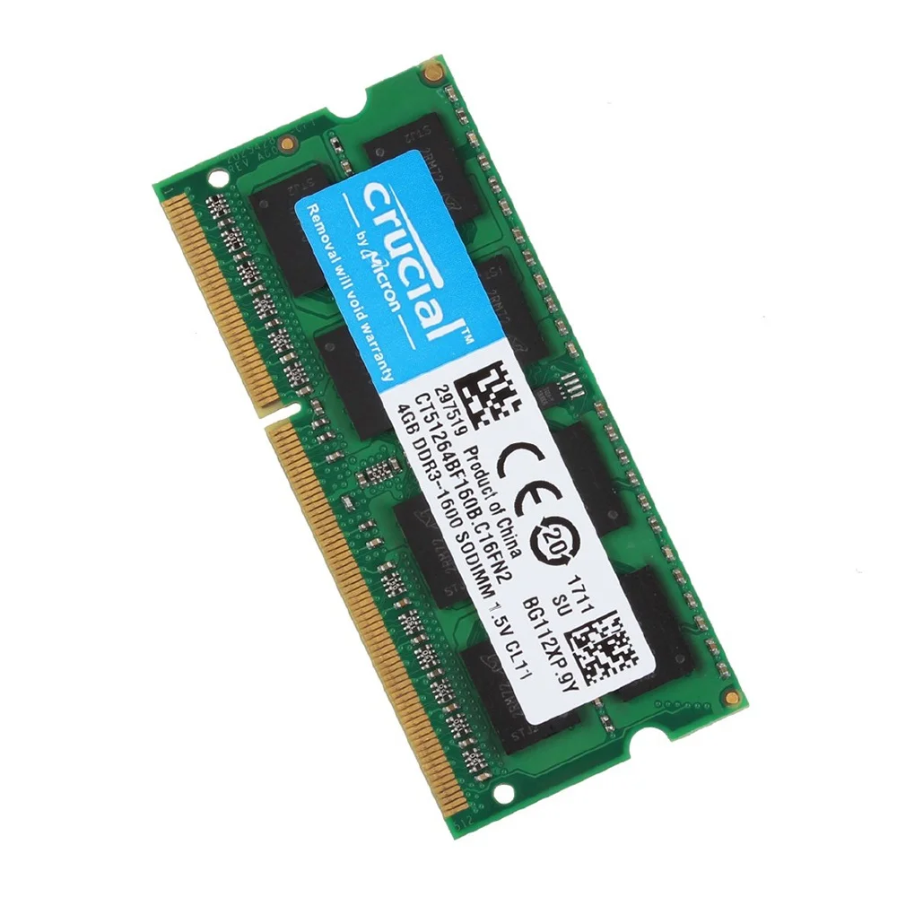 Crucial RAM DDR3 DDR3L 8GB 16GB 1333MHz 1600MHz 1866MHz SODIMM Ram PC-10600 12800 14900 1.5V 1.35V do laptopa Pamięć do notebooka