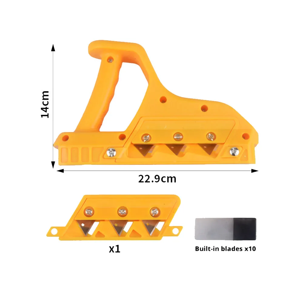

1 Set 45/60 Degree Gypsum Board Quick Cutter with Blade, Drywall Hand Plane, Chamferer, Woodworking Trimmer Hand Tool Set