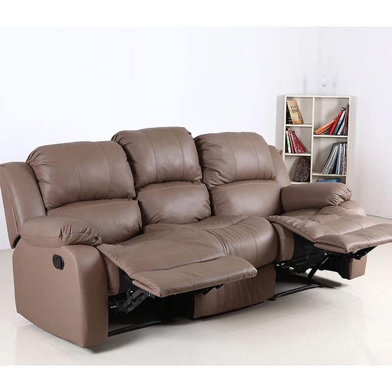 Modern Furniture Set Electric Cinema Microfiber leather Power Sectional Reclining Motorized three Seater Recliner Sofa