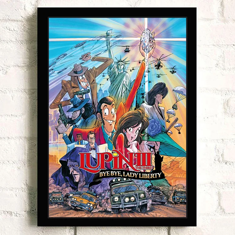 Japan Anime Lupin the Third Retro Painting Art Decor Posters Home Decoration Canvas For Living Kids Room Wall Decor Picture