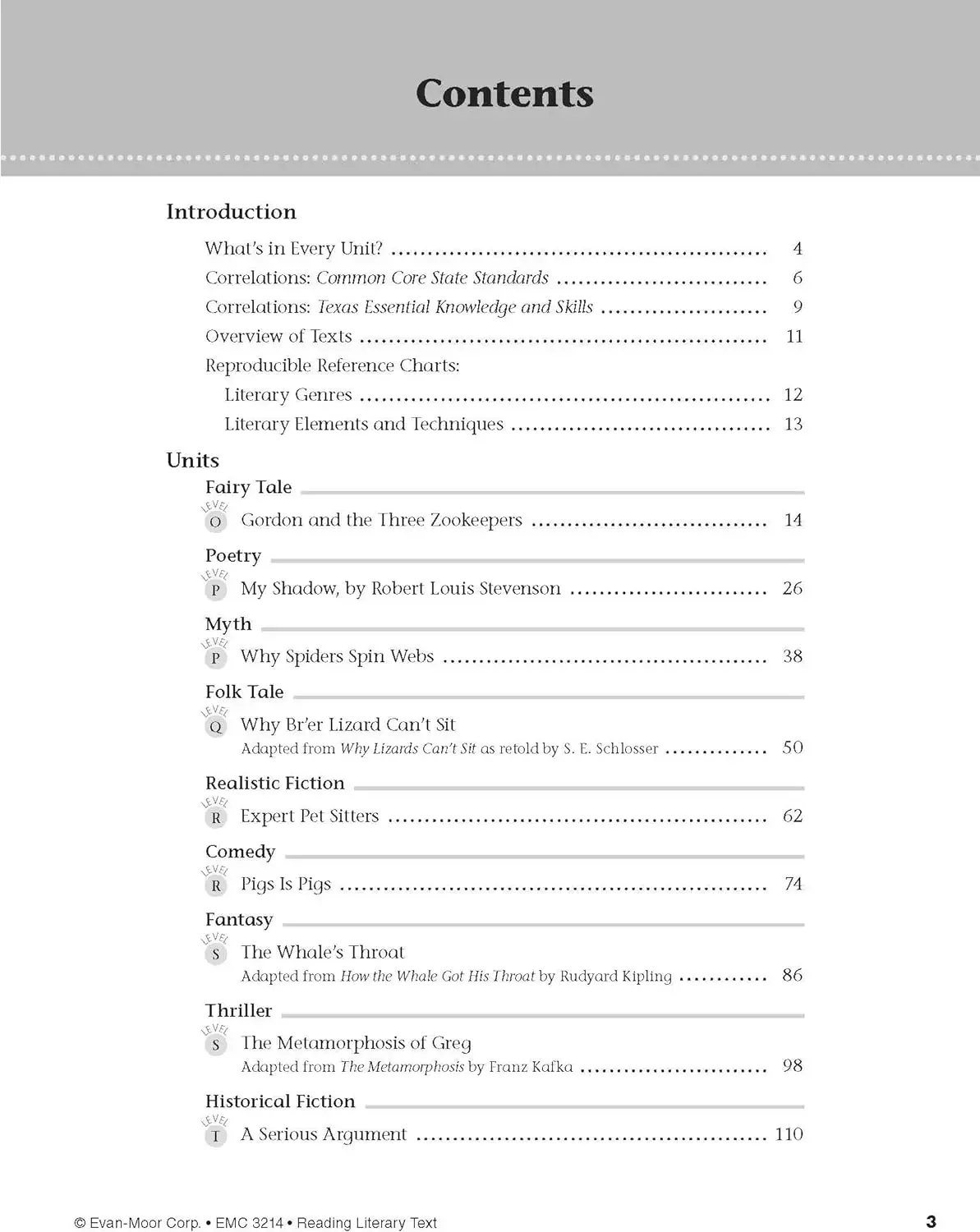 Evan-Moor Reading Literary Text, Grade 4 Workbook,aged 8 9 10 11, English book 9781629381480