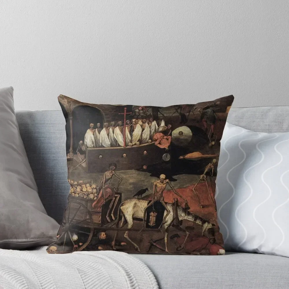 The Death Cart by Pieter Bruegel 1500s Throw Pillow New year Sofas Covers pillow