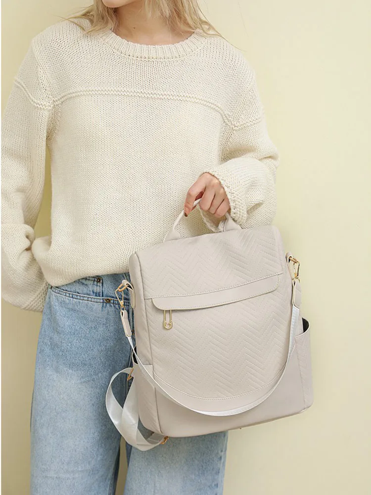 Fashion New Women Casual Large-capacity Backpack Shoulder Work Handbags Trend Female Simple Single Shoulder Bag Backpacks Bolsa